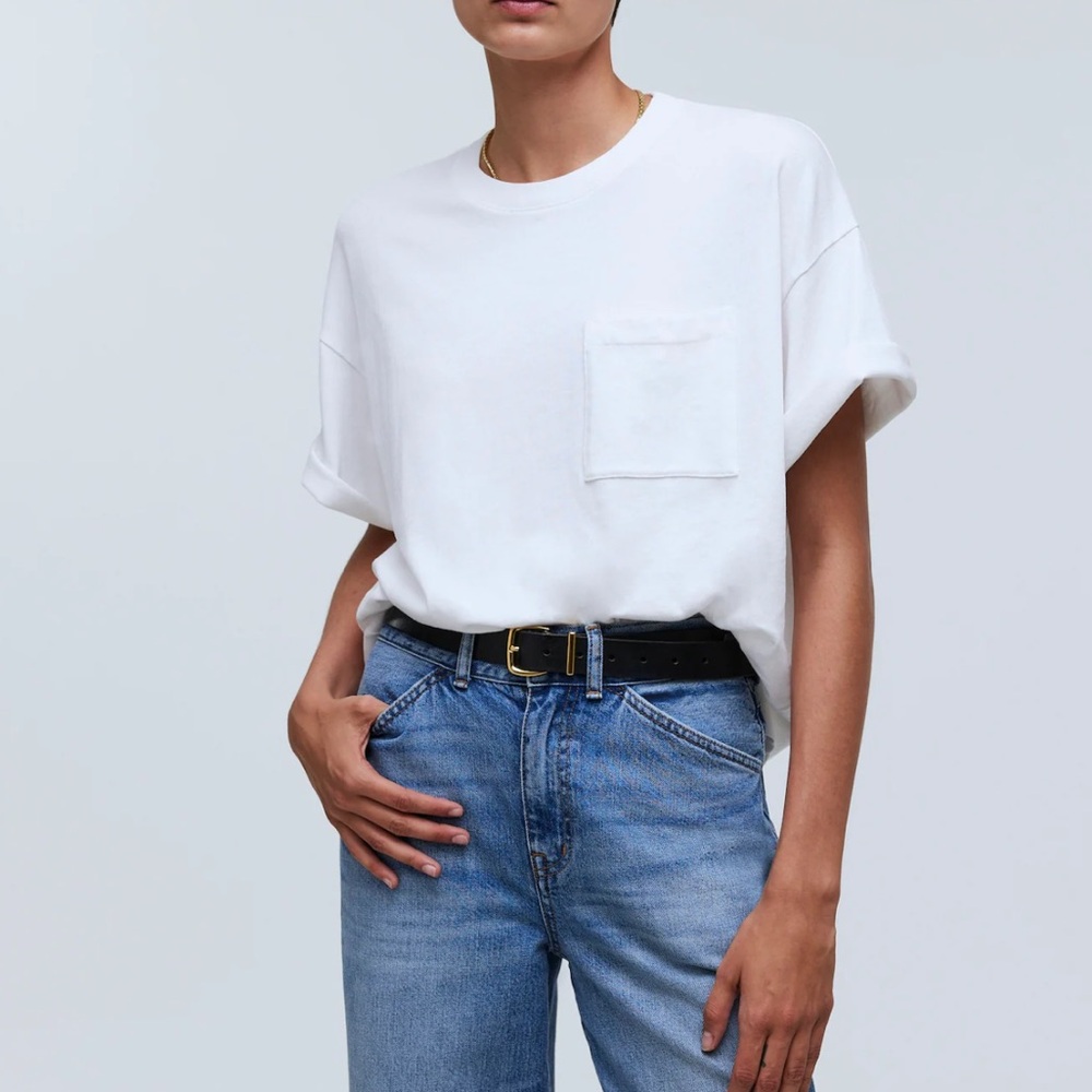 Madewell oversized pocket tee.